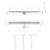 Водоотводящий желоб MCH Slim Line CH1200SLC, с двусторонней решеткой для укладки плитки, черный мато