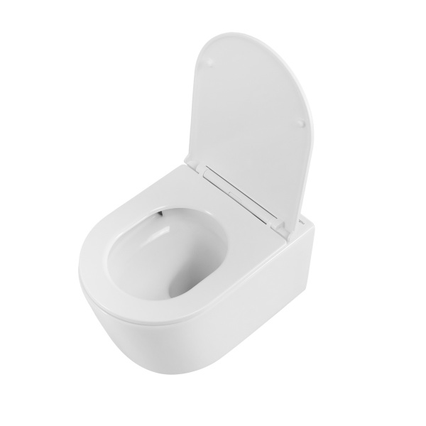 Унитаз подвесной BELBAGNO Unique BB007CH-TOR/SC, 36х53,5, безободковый, торнадо, микролифт, белый