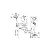 Сифон для кухонной мойки OMOIKIRI WK-1-UN GB G3 1/2х50, со штуцером, графит