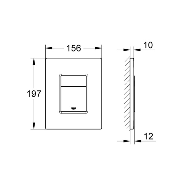Клавиша для инсталляции Grohe Skate Cosmopolitan 38732DA0, теплый закат