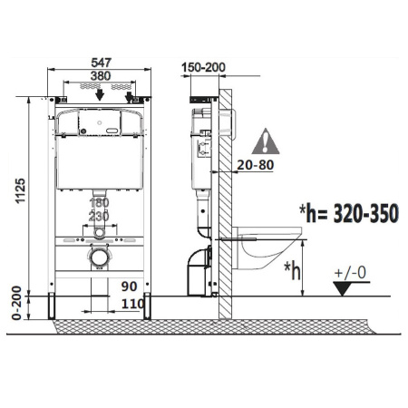 Инсталляция LAUFEN Pro ZRU9307615 4 в 1 (инсталляция+кнопка хром+подвесной унитаз+сиденье)