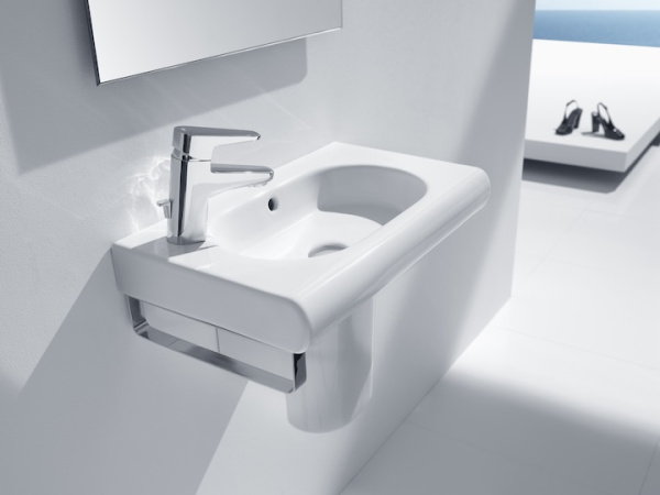 Раковина ROCA Meridian 55, прямоугольная, с отверстием для смесителя слева