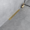 Водоотводящий желоб BOHEME Premium Trendy 60, с решеткой, золотой матовый
