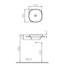 Раковина-чаша VITRA Frame 150х410х390, квадратная, без перелива