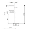 Смеситель для биде AQUAME Siena AQM6216BG, золото брашированное