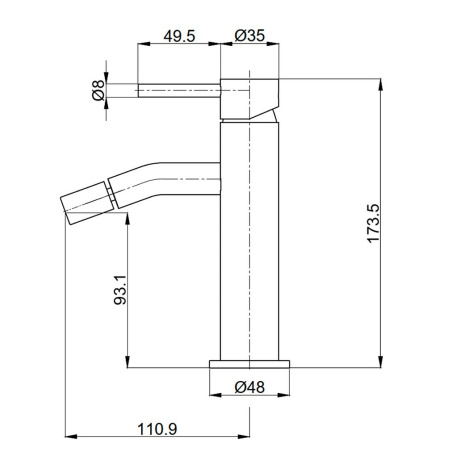 Смеситель для биде AQUAME Siena AQM6216BG, золото брашированное