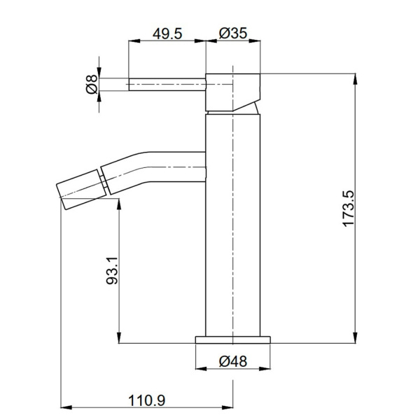 Смеситель для биде AQUAME Siena AQM6216BG, золото брашированное
