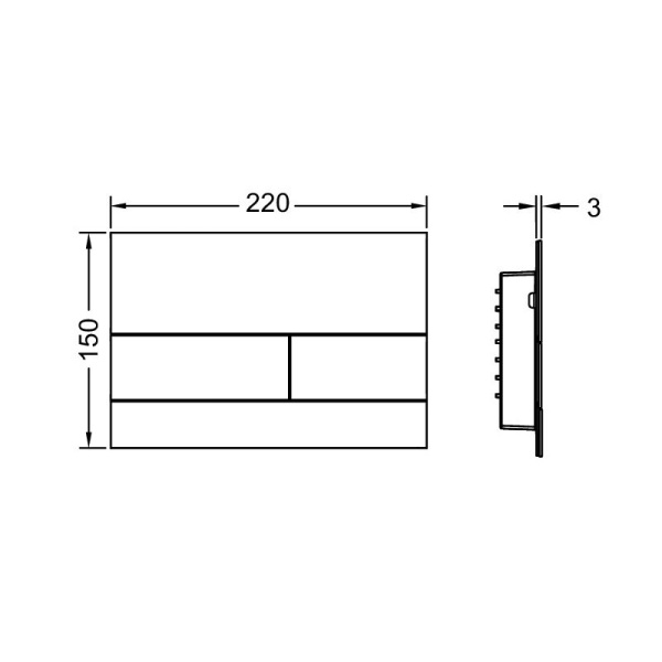 Клавиша для инсталляции TECEsquare II 9240839, золотой глянцевый