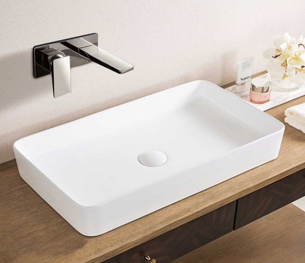Раковина-чаша CERAMALUX 9396, 110х605х350, прямоугольная, без перелива