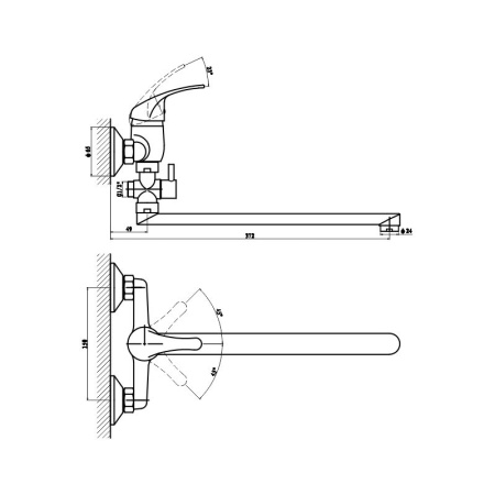 Смеситель для ванны GROSS AQUA Mini 7210213-35(F) 
