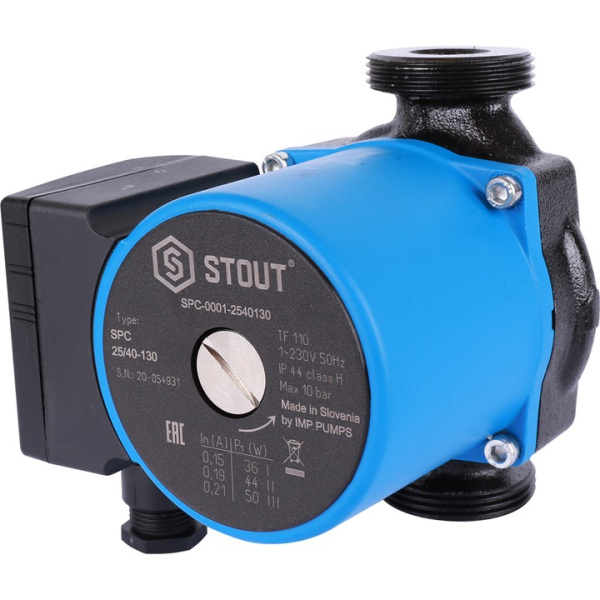 Насос циркуляционный 25/40-130 мм STOUT