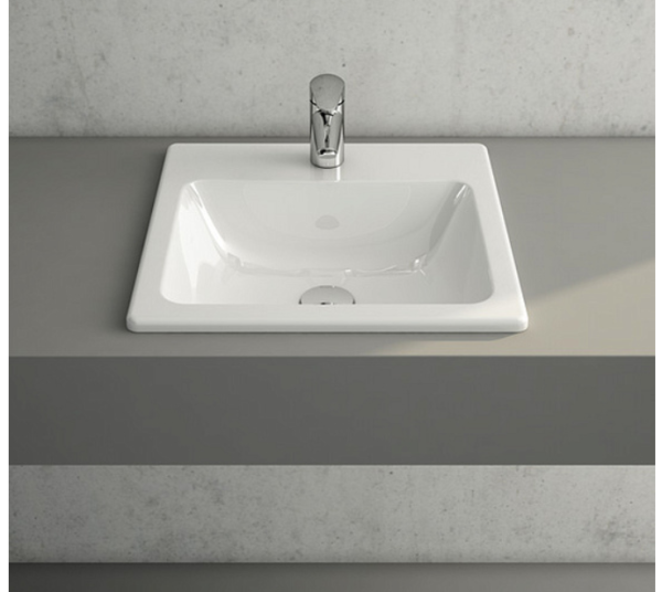 Раковина VITRA S20 450х450, квадратная, без перелива