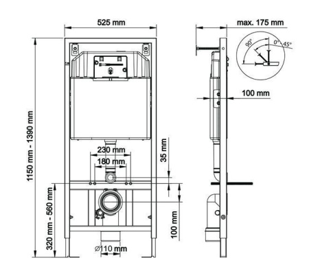 Инсталляция для унитаза Berges Novum 40000 (без кнопки)