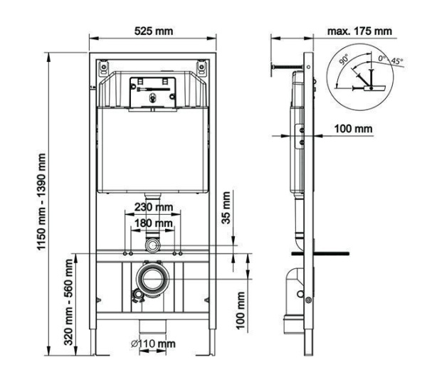 Инсталляция для унитаза Berges Novum 40000 (без кнопки)