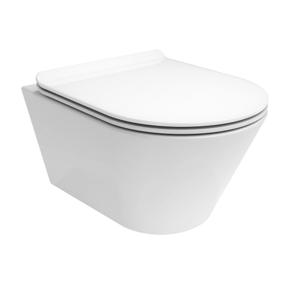 Унитаз подвесной KERAMA MARAZZI Plaza Modern, 36х53, безободковый, белый