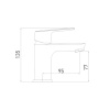 Смеситель для раковины GROSS AQUA 6225520C Flat