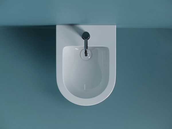 Биде подвесное CERAMICA NOVA Uno (Уно), 36х49, отверстие для смесителя по центру