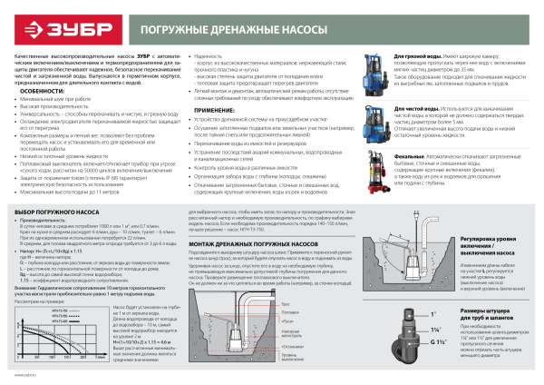 Насос дренажный для грязной воды НПГ-Т7-550