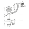 Сифон для кухонной мойки ALCAPLAST A447-DN50/40 G3 1/2х50/40, без штуцера