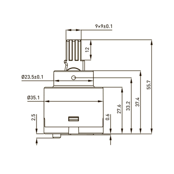Картридж для смесителя GROSS AQUA F0217, 35мм