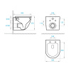 Унитаз подвесной KOLLER POOL Aqua AQ-0495-RQ3, 36х49,5, безободковый, торнадо, с сиденьем микролифт