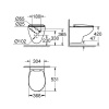 Унитаз подвесной GROHE Bau Ceramic 39351000, 36,8х53,1, безободковый, с сиденьем микролифт