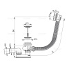 Сифон для ванны Alcaplast A55KM L-80 G1 1/2"х50/40