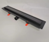 Водоотводящий желоб VECONI Klasik/Floor Black 650, с решеткой, черный матовый