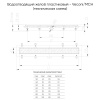 Водоотводящий желоб VECONI Klasik/Floor Black 850, с решеткой, черный матовый