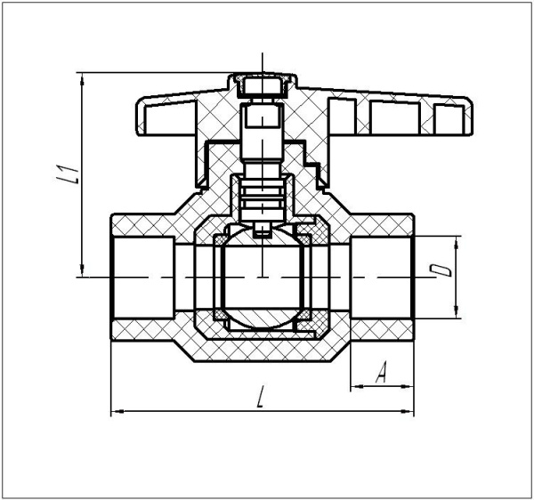 Кран шаровый ПП D25 AntiFire
