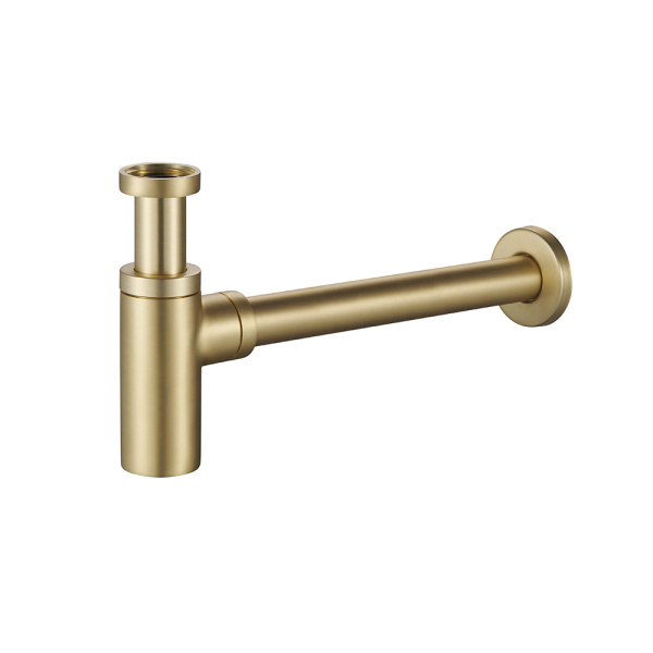 Сифон для раковины RAGLO R600.20.03 G1 1/4х32, горизонтальный выпуск, золотой матовый