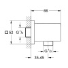 Соединение для шланга GROHE Euphoria Cube 27704000, хром глянцевый