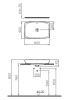 Раковина-чаша VITRA Metropole 160х600х400, прямоугольная, с переливом