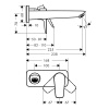 Смеситель для раковины HANSGROHE Talis E 71734670, встраиваемый, черный матовый