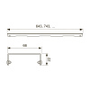 Решетка TECE Basic 1500 для водоотводящего желоба TECEdrainline, хром глянцевый