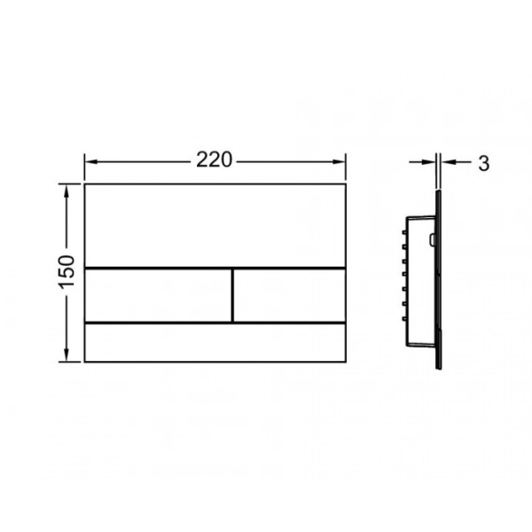 Клавиша для инсталляции TECEsquare II 9240838, золотой матовый