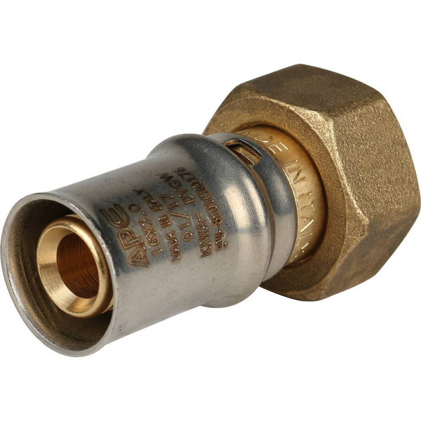 Муфта с накидной гайкой STOUT 1/2"х16 для металлопластиковых труб прессовой