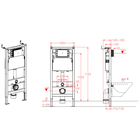 Инсталляция CALYPSO Beta CS105M (унитаз CS46UQ-OKS с сиденьем микролифт+инсталляция)