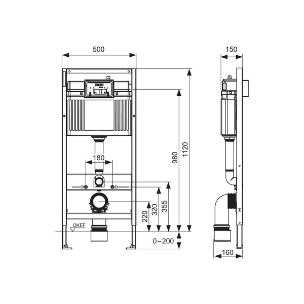 Инсталляция для унитаза TECEkit K440921, 4 в 1 ТЕСЕLoop 9240921