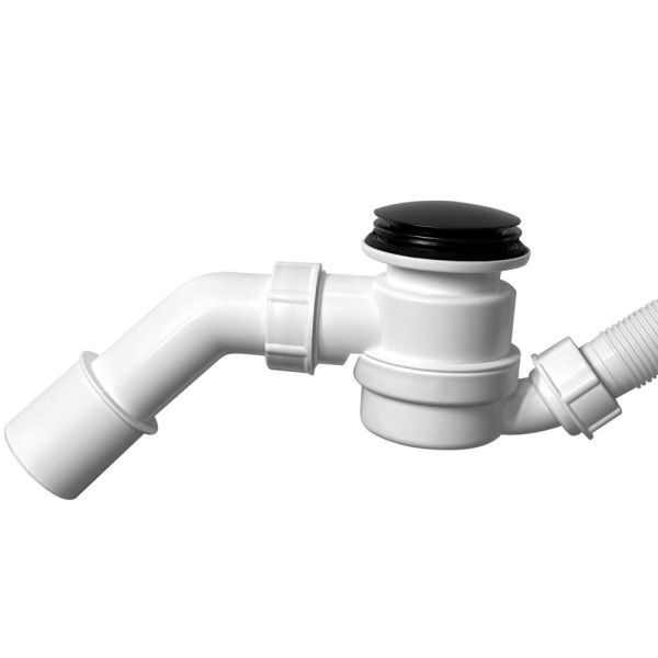 Сифон для ванны CALYPSO CS0837GMA, Click/Clack, G1 1/2"х40/50, с верхней прочисткой, оружейная сталь