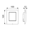 Панель смыва для писсуара TECEplanus 9242310, нержавеющая сталь