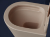 Унитаз подвесной CERAMICA NOVA Балеарика, 36,5х49, безободковый, с сиденьем микролифт, капучино мато