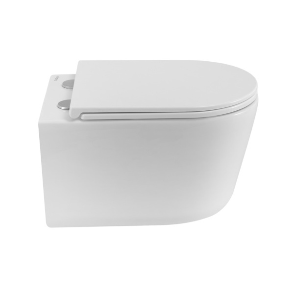 Унитаз подвесной BELBAGNO Unique BB007CH-TOR/SC, 36х53,5, безободковый, торнадо, микролифт, белый