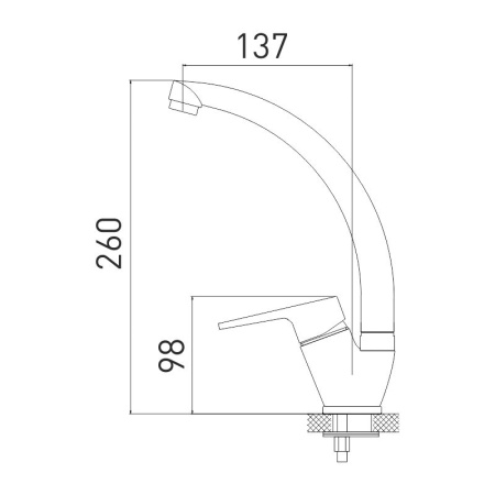 Смеситель для кухни GROSS AQUA Delta 3205268C-A02