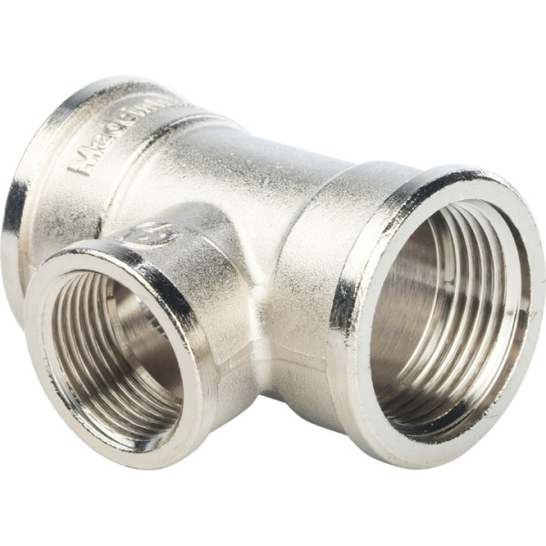 Тройник переходной STOUT (никель) 1"*3/4"*1" ВР