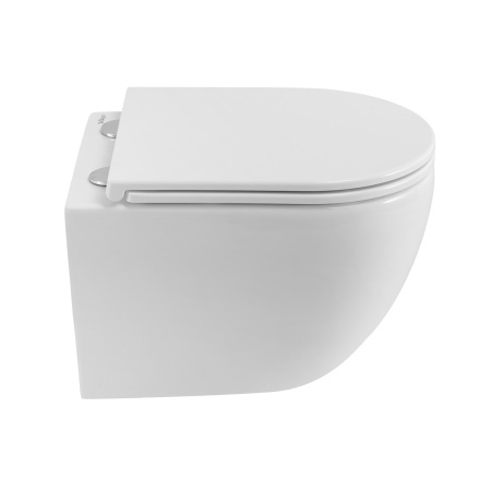 Унитаз подвесной BELBAGNO Compatto BB003CH-TOR/SC, 36х49, безободковый, торнадо, микролифт, белый