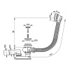 Сифон для ванны TONI ARTI TA-BS-60BR, G1 1/2"х40/50, бронза матовая
