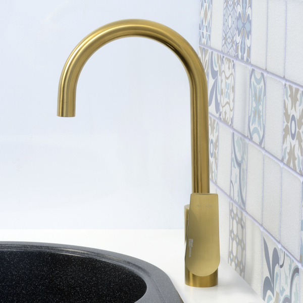Смеситель для кухни WASSERKRAFT Aisch 5507, золотой матовый