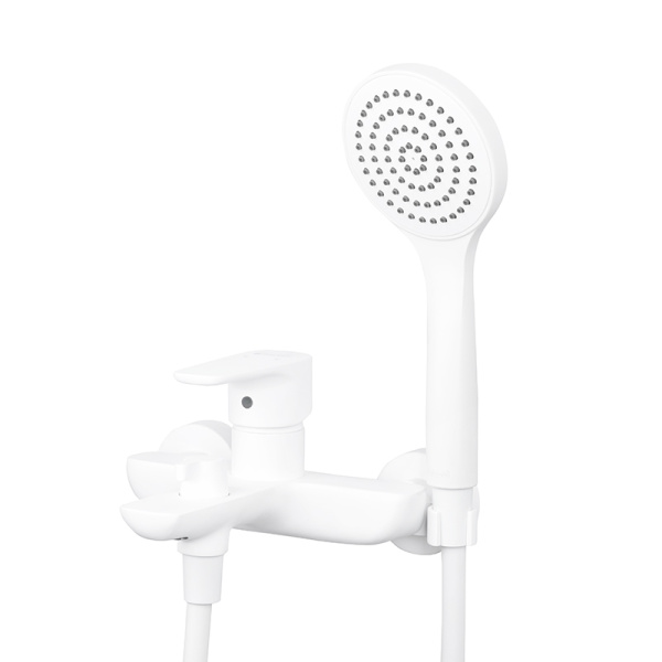 Смеситель для ванны GROSS AQUA 2155297MW Evo белый матовый