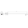 Штанга душевая скрытого монтажа RGW Shower Panels SP-122B, черный матовый